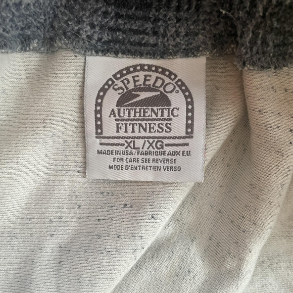 Vintage Speedo Authentic Fitness Hoodie Men Extra Large Blue Gray Plaid Full Zip - Picture 9 of 10